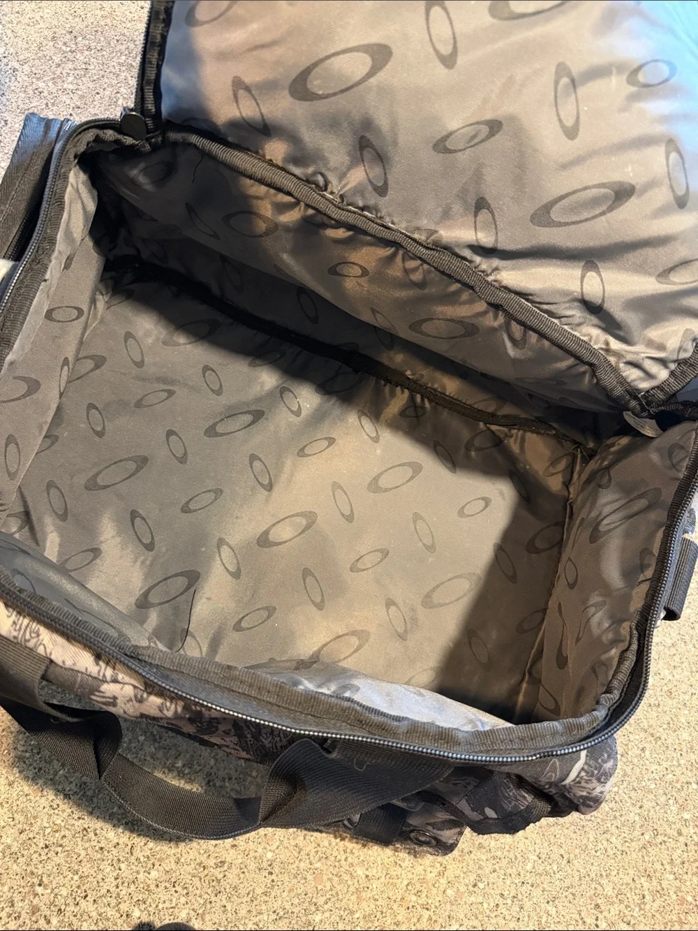 Oakley Black & Gray Camo Tactical Duffel Bag